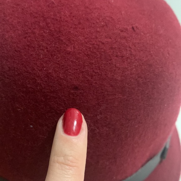 Bucket / Cloche Hat with Vintage vibes in burgundy. New! - Picture 8 of 9